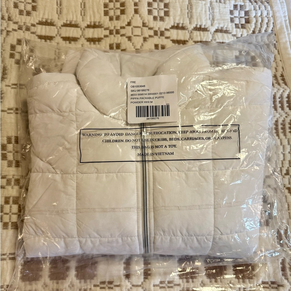 FP Movement by Free People White Quilted Zip Puffer Jacket - Picture 3 of 3
